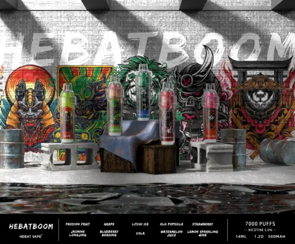 Hebat BOOM 喜貝 7000 口拋棄式電子煙｜長途旅行伴侶｜具備緩釋霧感結構與精準還原分子表現