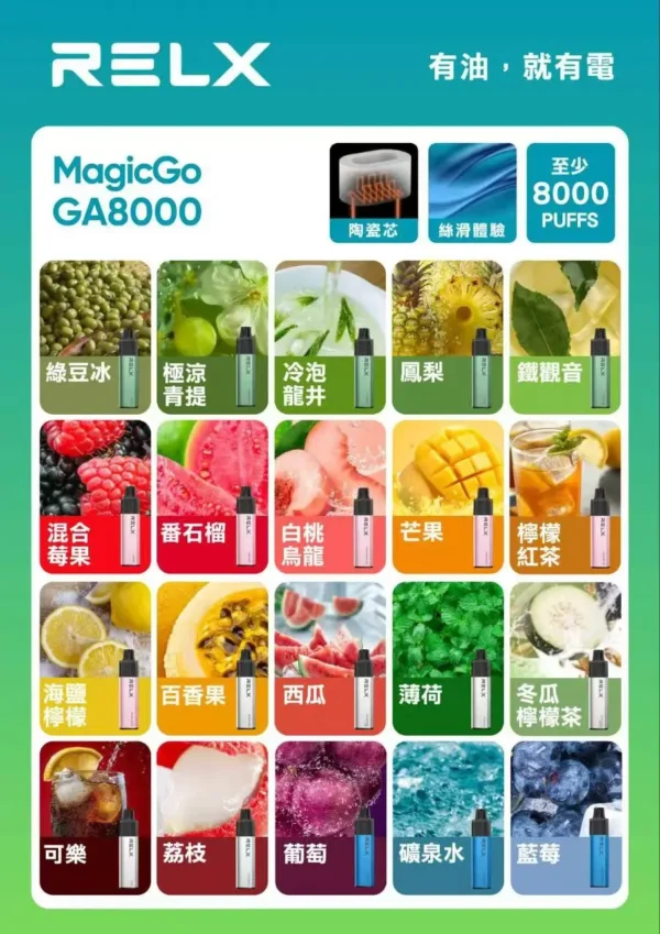 RELX 悅刻 GA8000 拋棄式電子煙 ｜ 居家靜謐放鬆時光 ｜ 恆溫技術輸出平穩溫潤喉韻為您的個人時間增添質感。