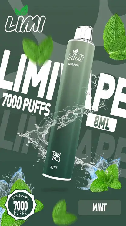 LIMI 7000 強效拋棄式電子煙 ｜ 朋友聚會社交場合 ｜ 高效能輸出賦予紮實霧感