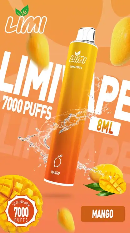 LIMI 7000 強效拋棄式電子煙 ｜ 朋友聚會社交場合 ｜ 高效能輸出賦予紮實霧感