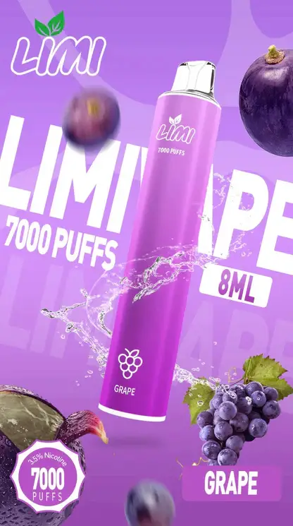 LIMI 7000 強效拋棄式電子煙 ｜ 朋友聚會社交場合 ｜ 高效能輸出賦予紮實霧感