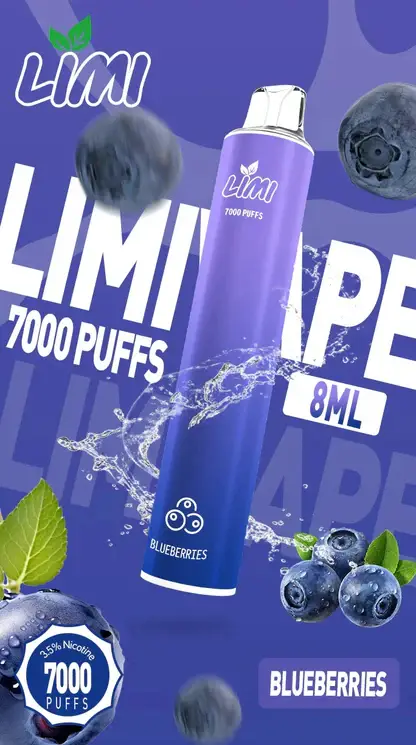 LIMI 7000 強效拋棄式電子煙 ｜ 朋友聚會社交場合 ｜ 高效能輸出賦予紮實霧感