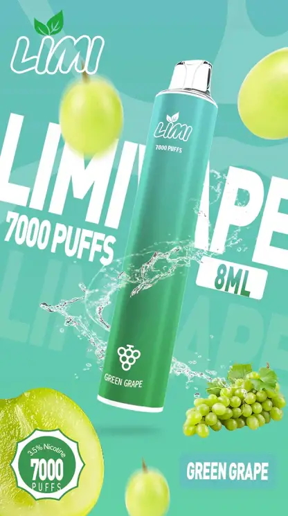 LIMI 7000 強效拋棄式電子煙 ｜ 朋友聚會社交場合 ｜ 高效能輸出賦予紮實霧感