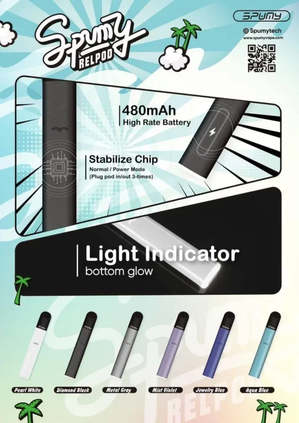 SPUMY 冰熊五代電子煙主機 ｜ 個人私密休息時刻客製化體驗 ｜ 雙檔位切換精準掌控霧化層次感受獨特溫潤回饋